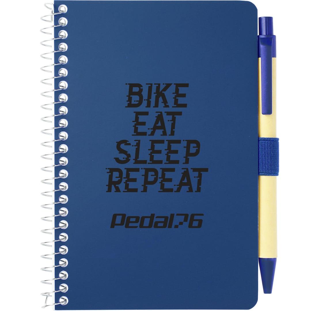 Fsc® mix 4 x 6 pocket spiral notebook with pen Black miniatura 15