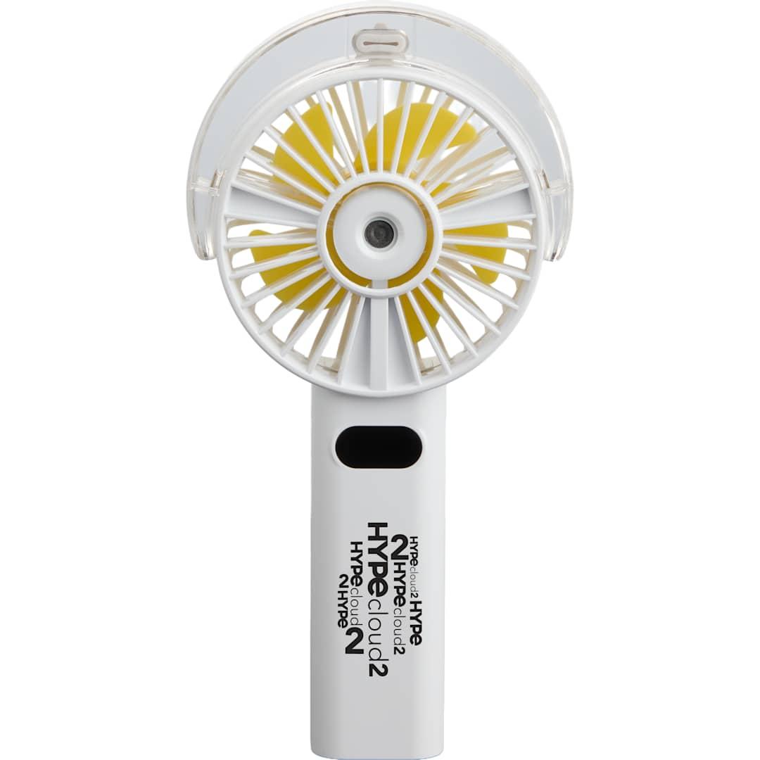 Rechargeable portable led fan with water mist Black miniatura 37