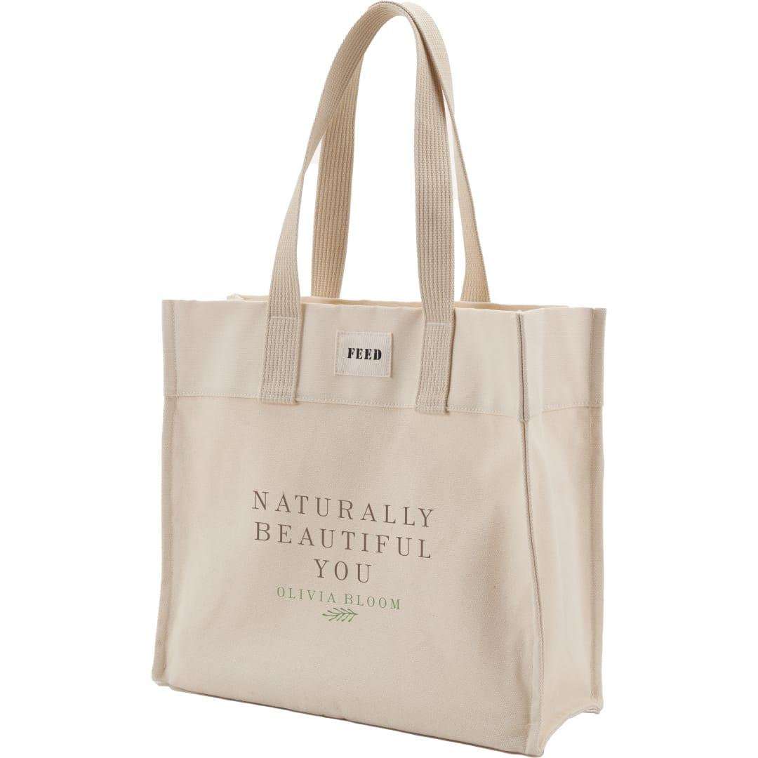 Feed organic cotton market tote Black miniatura 14