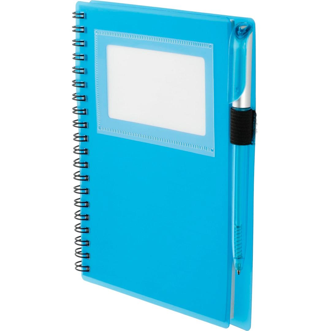 Fsc® mix 5.5 x 7 star spiral notebook with pen White miniatura 4