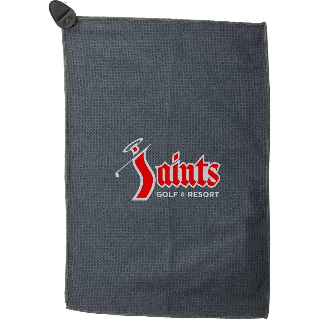 300G magnetic waffle golf towel Black miniatura 18