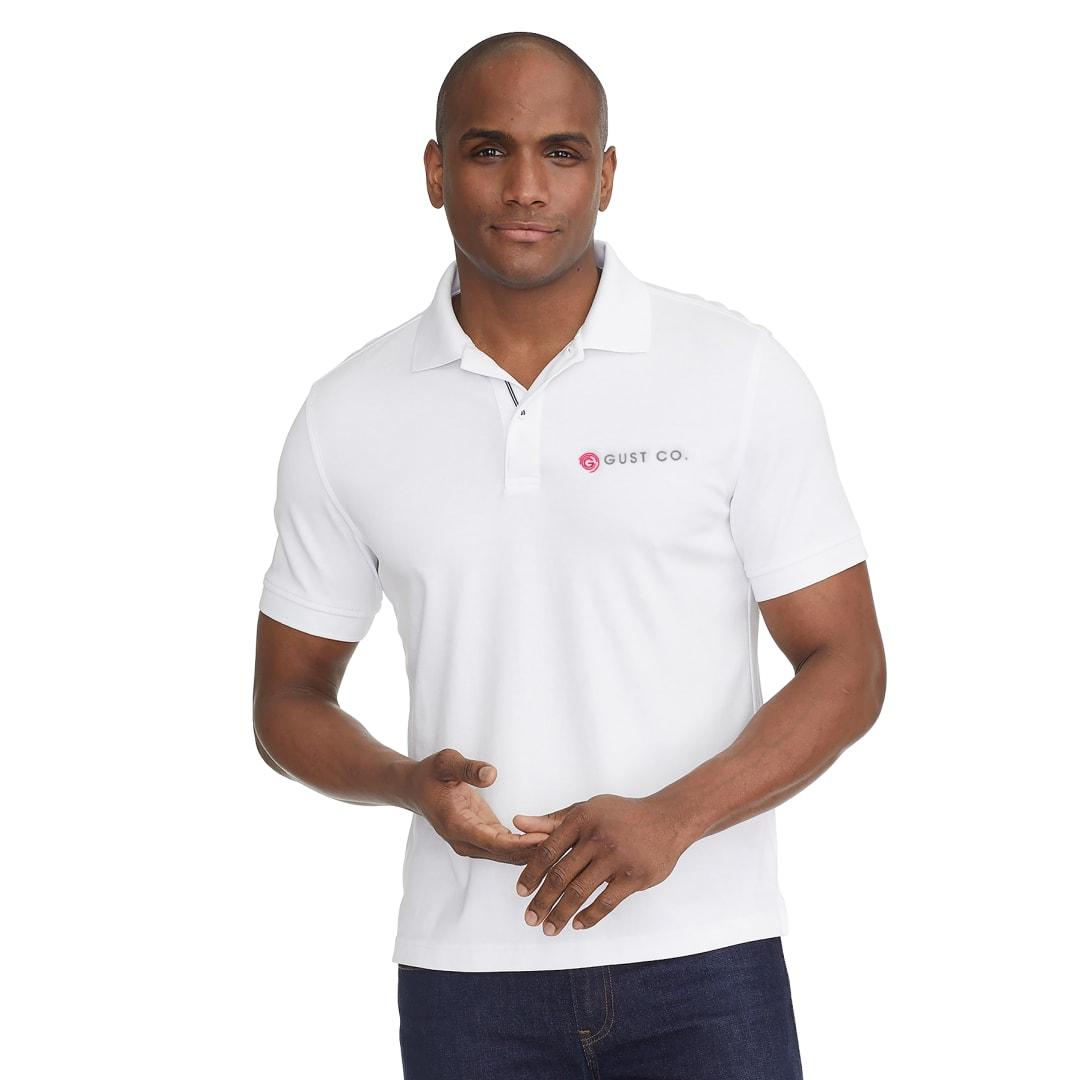 Untuckit damaschino short sleeve polo-mens White miniatura 6