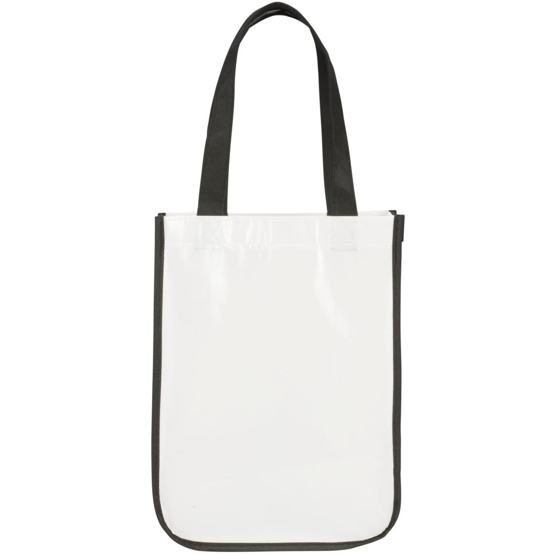 Gloss laminated non-woven gift tote Black miniatura 20