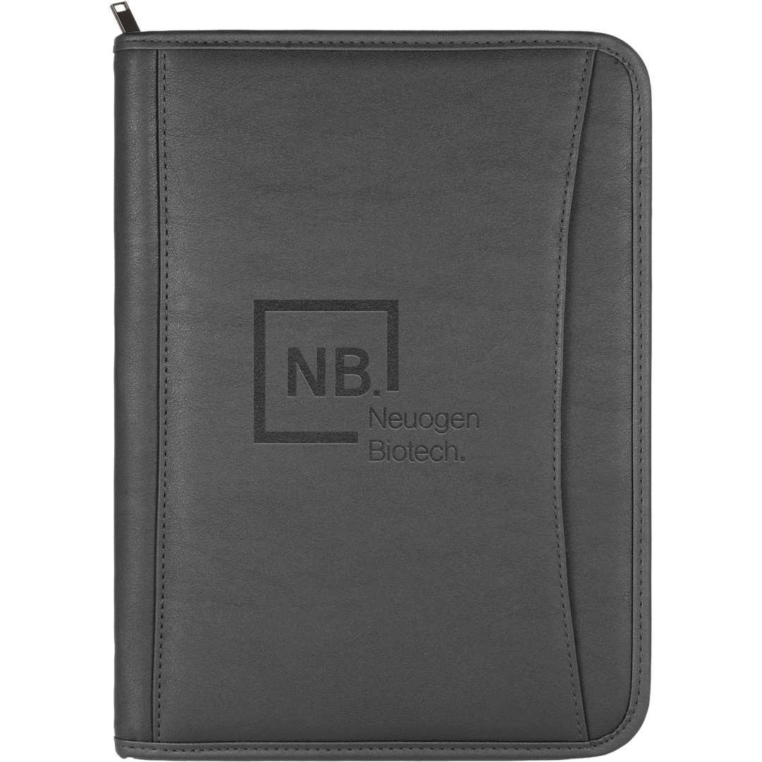Fsc® mix durahyde recycled zippered padfolio Black miniatura 9