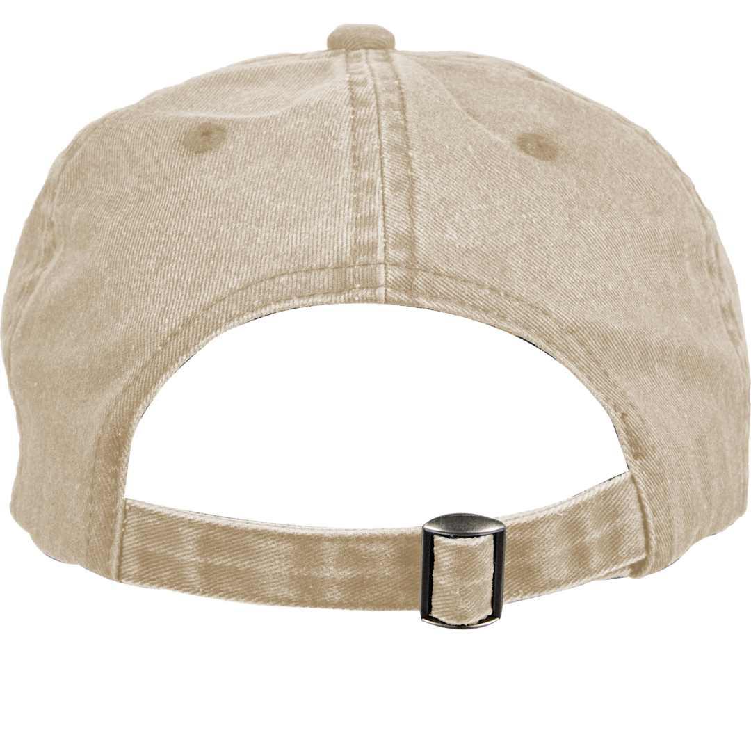 Recycled cotton washed 6 panel dad ballcap - unisex Khaki miniatura 4