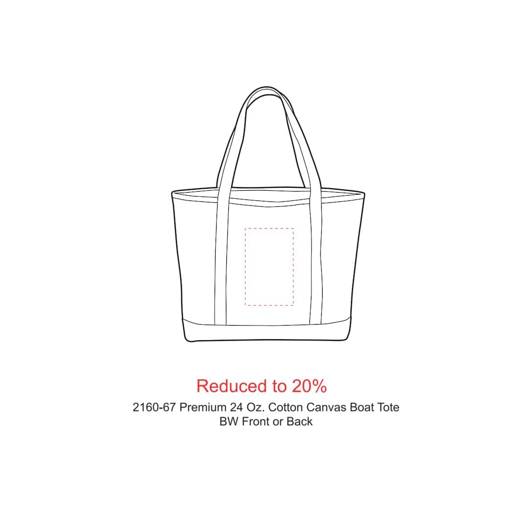 Baltic 24oz cotton canvas tall zippered tote Black miniatura 4