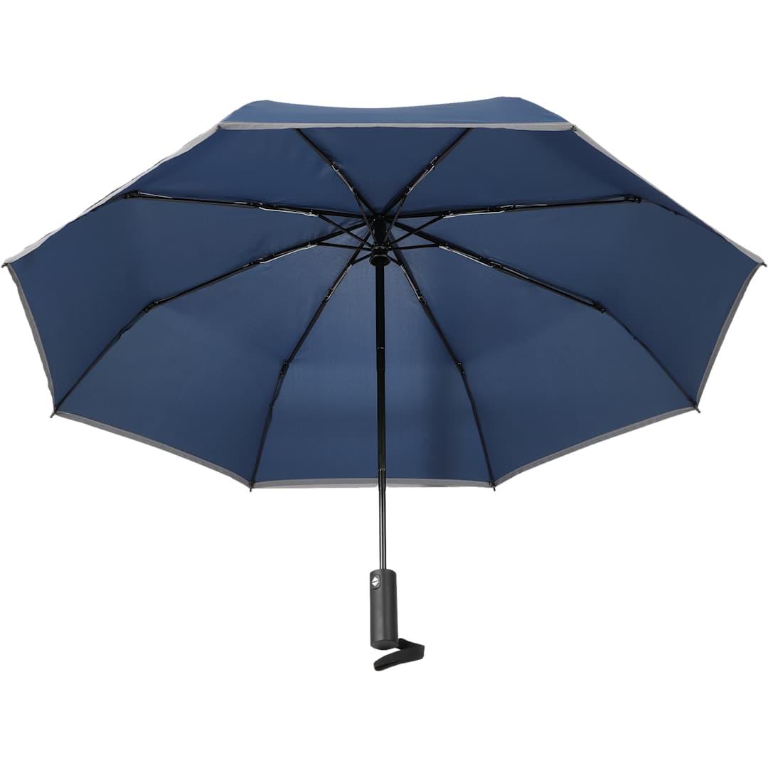 48 Rpet umbrella w/ reflective trim Black miniatura 13