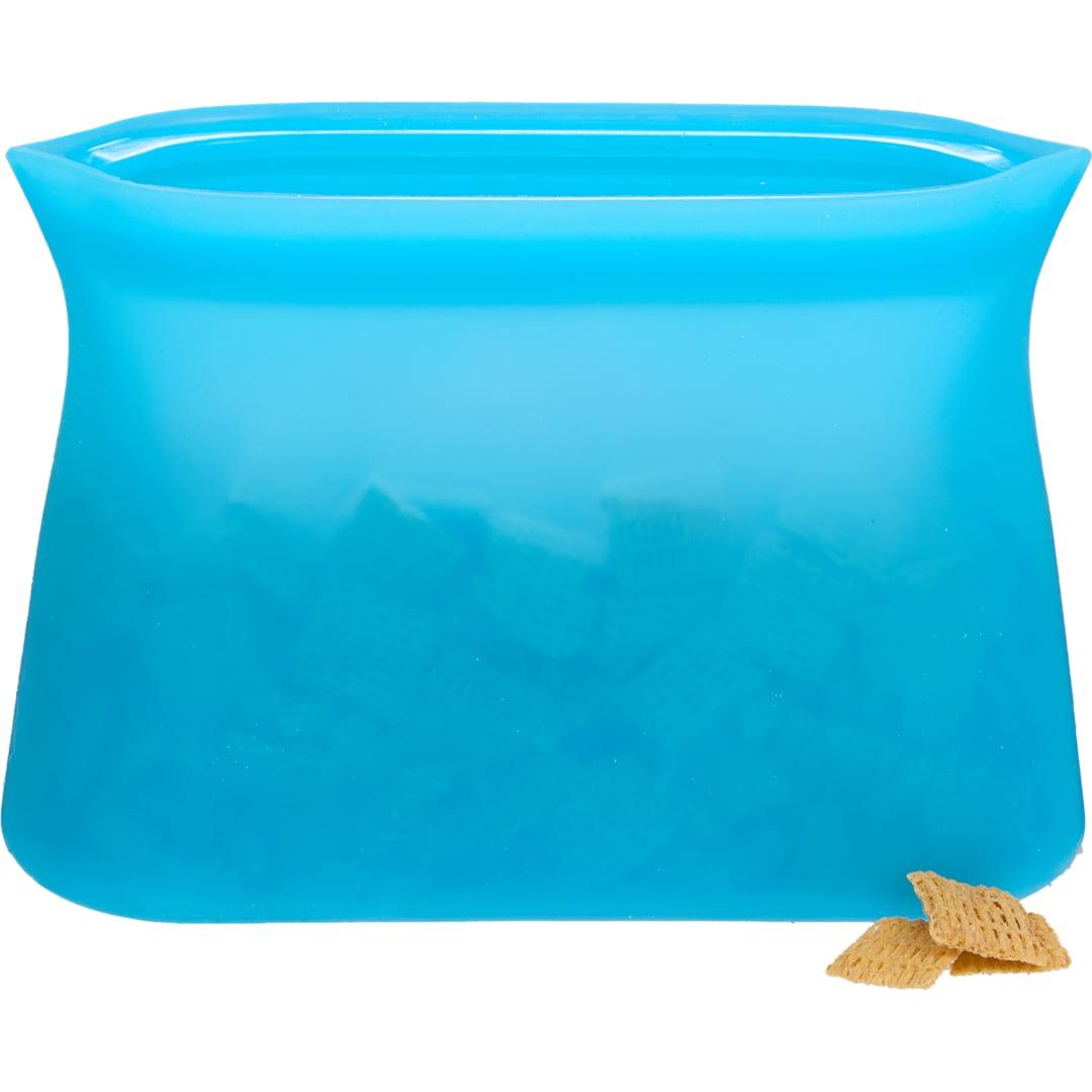 Zili silicone food storage bag 16oz Blue front