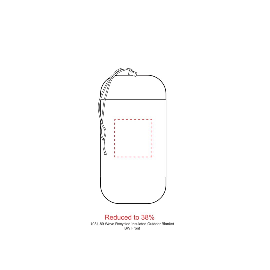 Wave recycled insulated outdoor blanket Black miniatura 8