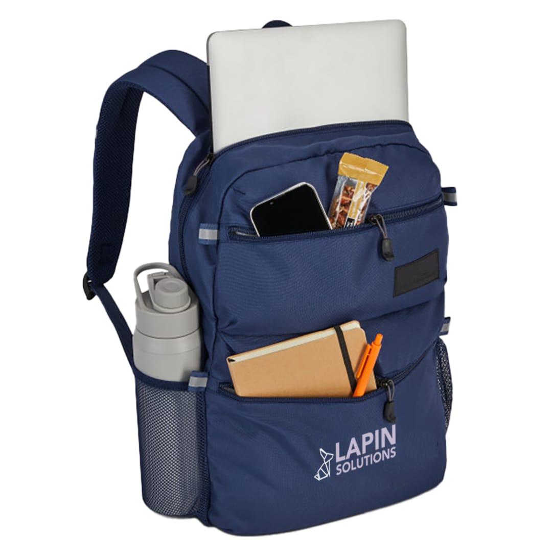High sierra recycled inhabit 15 laptop backpack Navy Blue miniatura 13