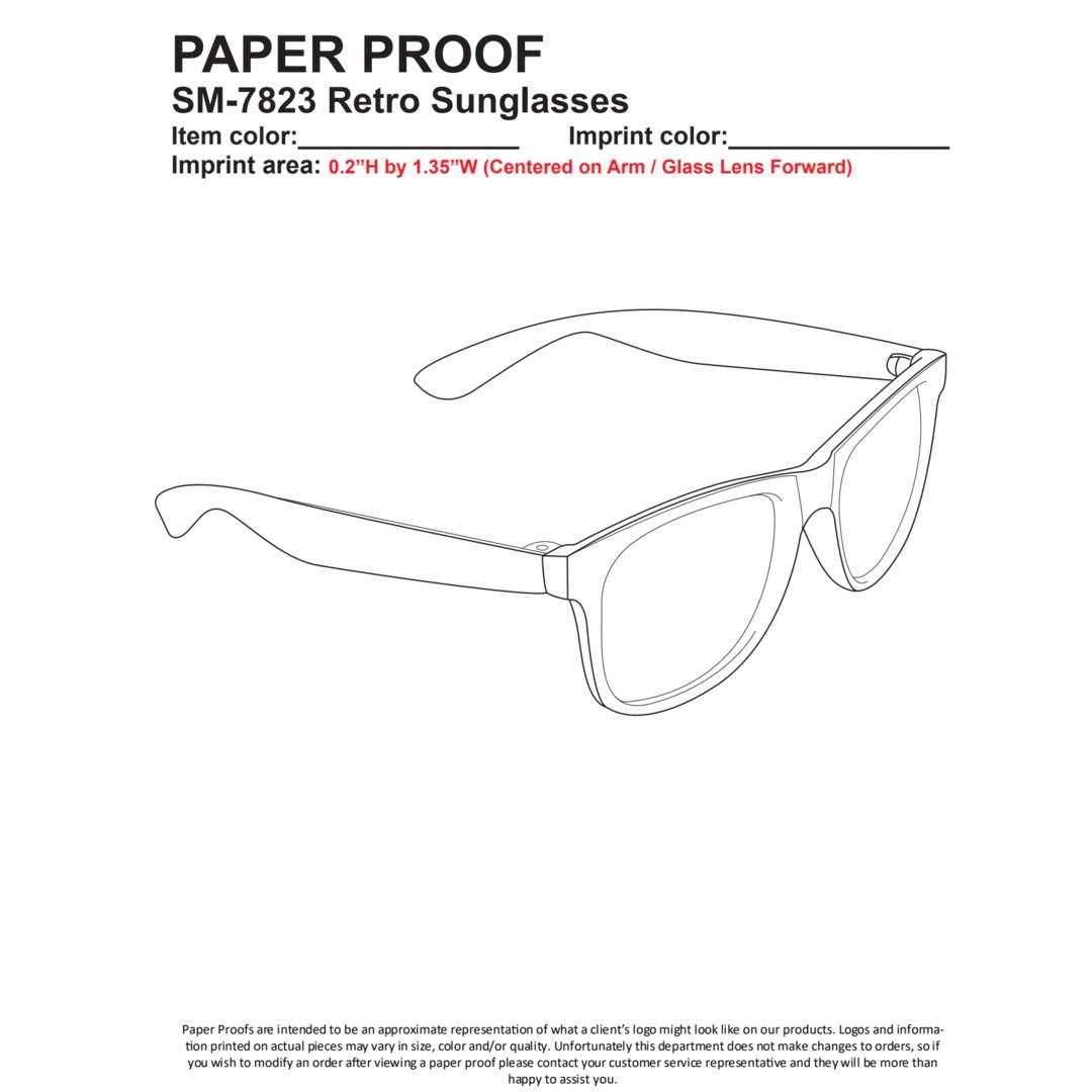 Retro sunglasses Black front