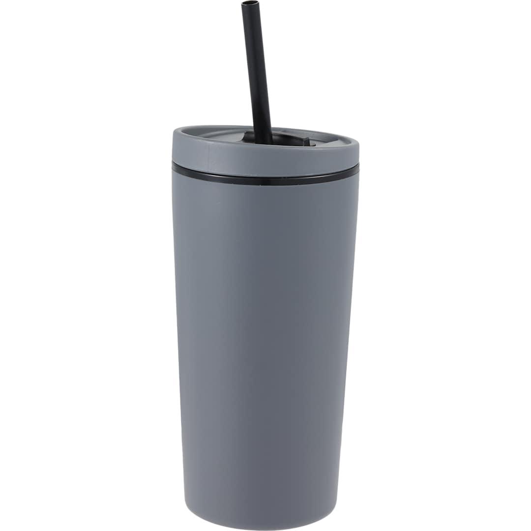 Santino recycled tumbler w/ dual function lid 16oz Black miniatura 11