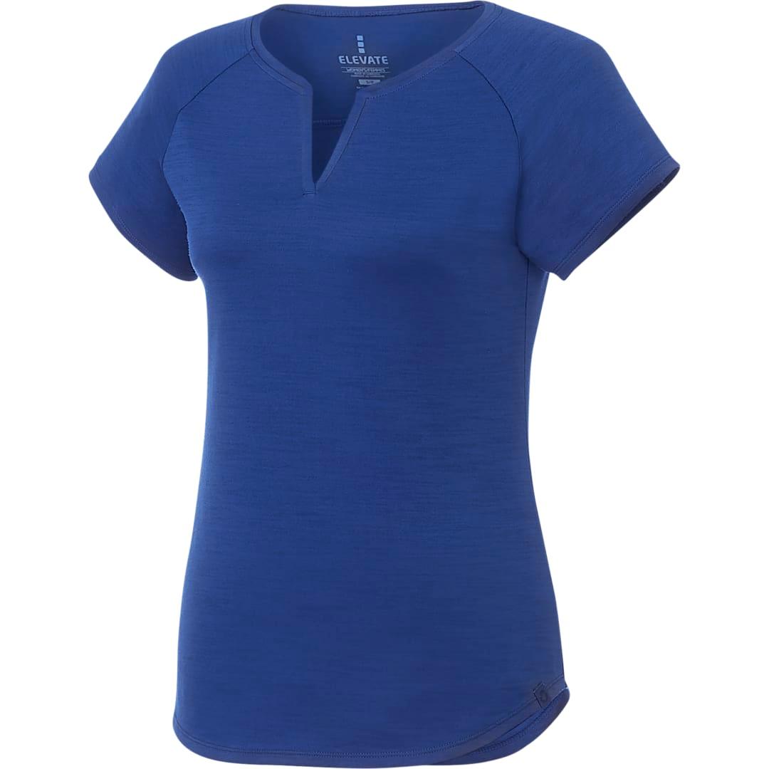 Womens amos eco ss top Blue front