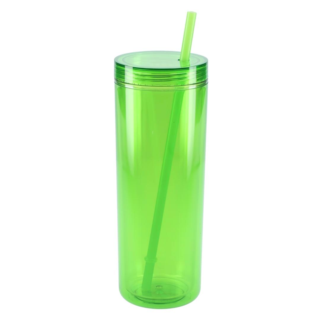 Chroma recycled acrylic straw tumbler 16oz Black miniatura 21