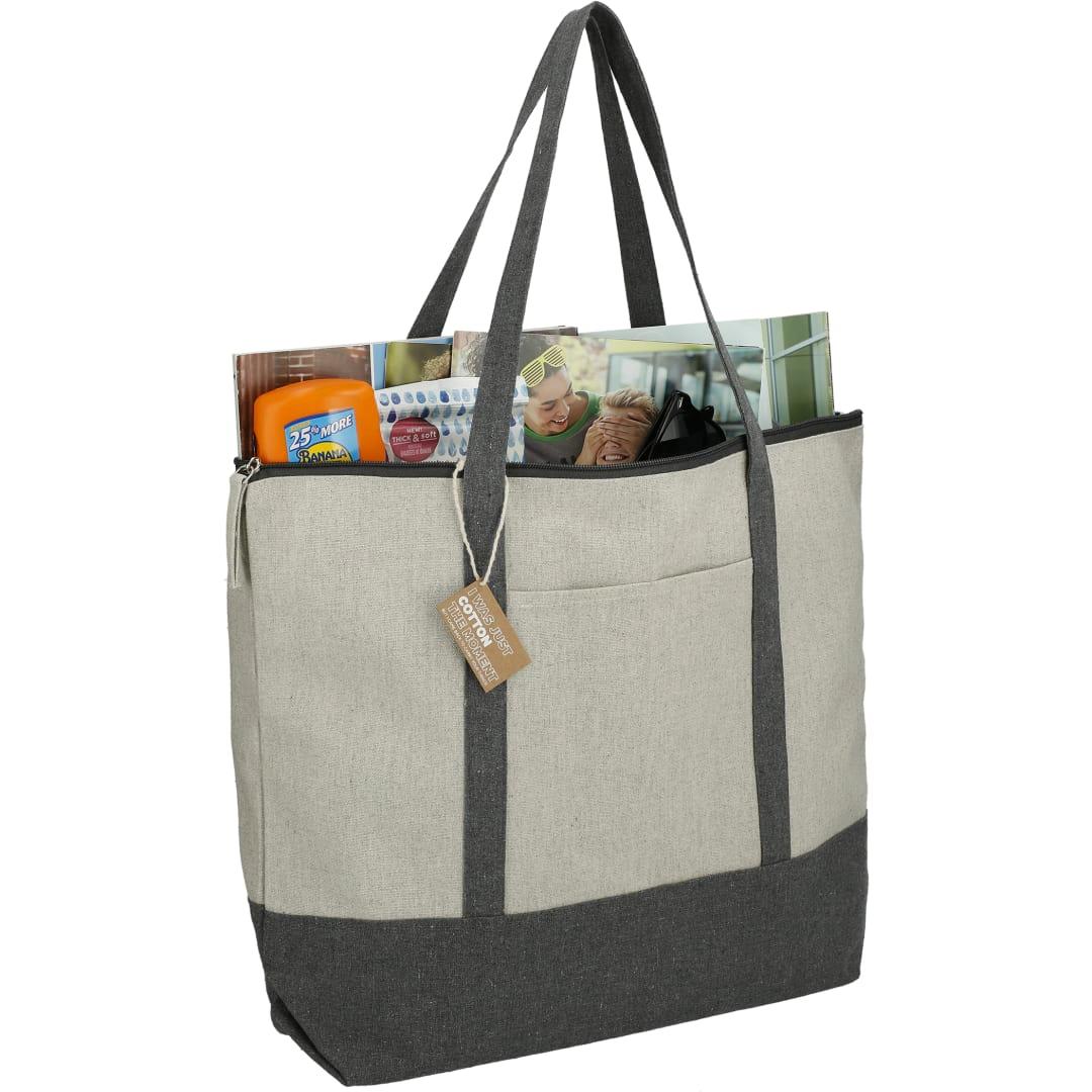 Repose 10oz recycled cotton zippered tote Grey miniatura 10
