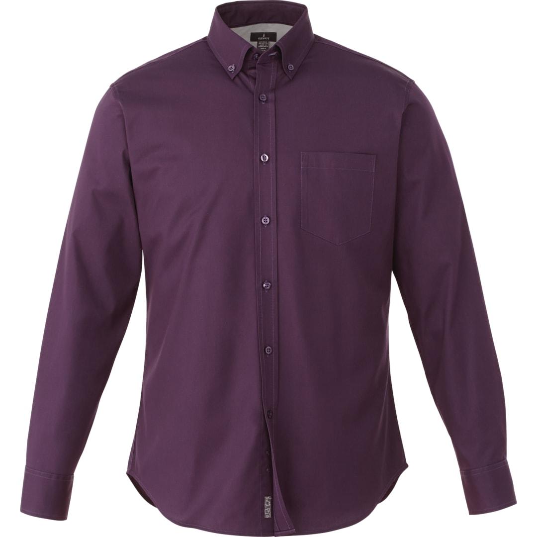 Mens wilshire long sleeve shirt tall Black miniatura 8