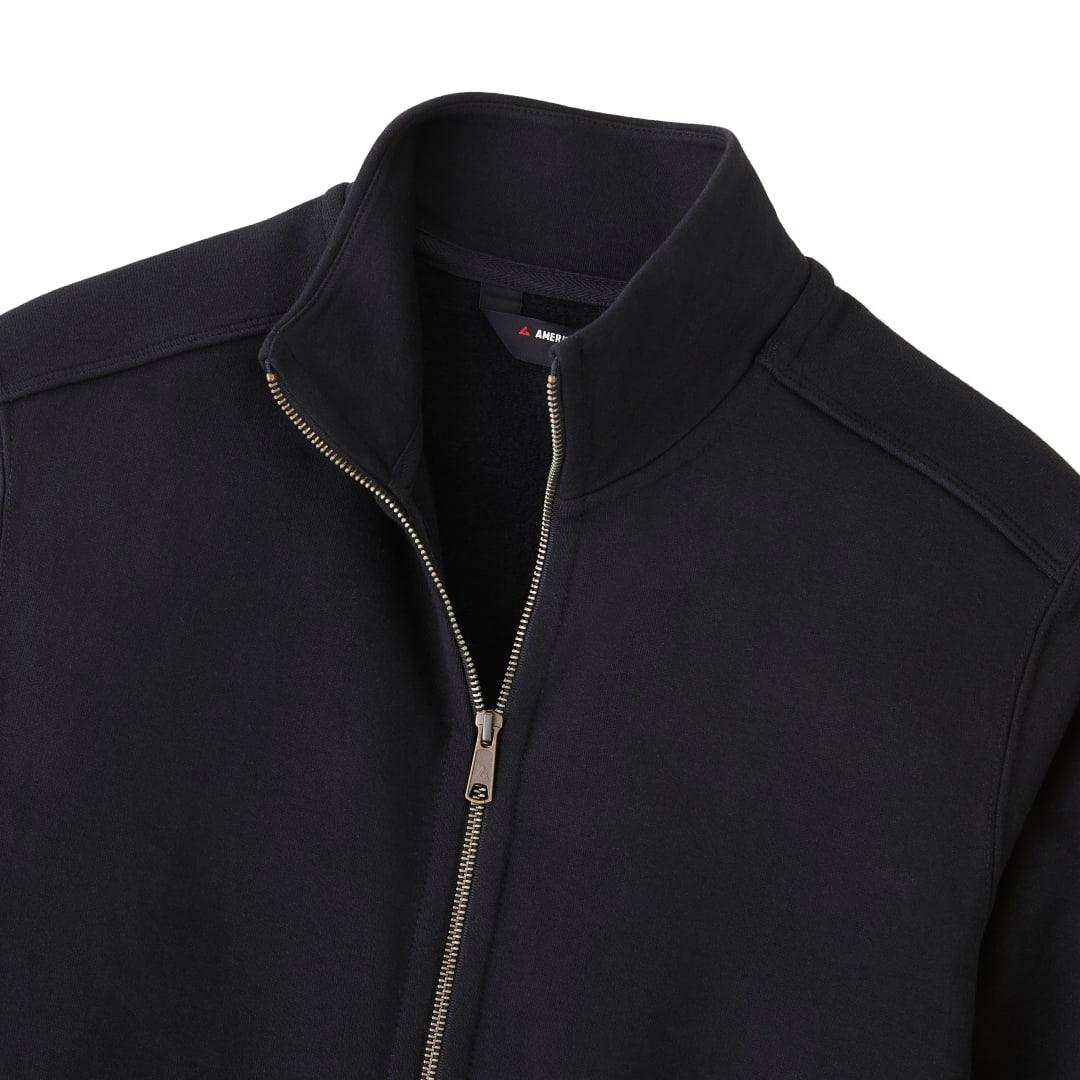 American giant moto full zip - mens Black front