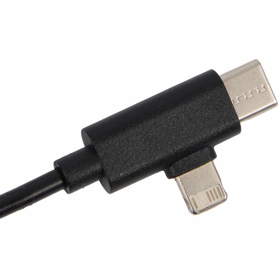 5-In-1 recycled long charging cable Black miniatura 5