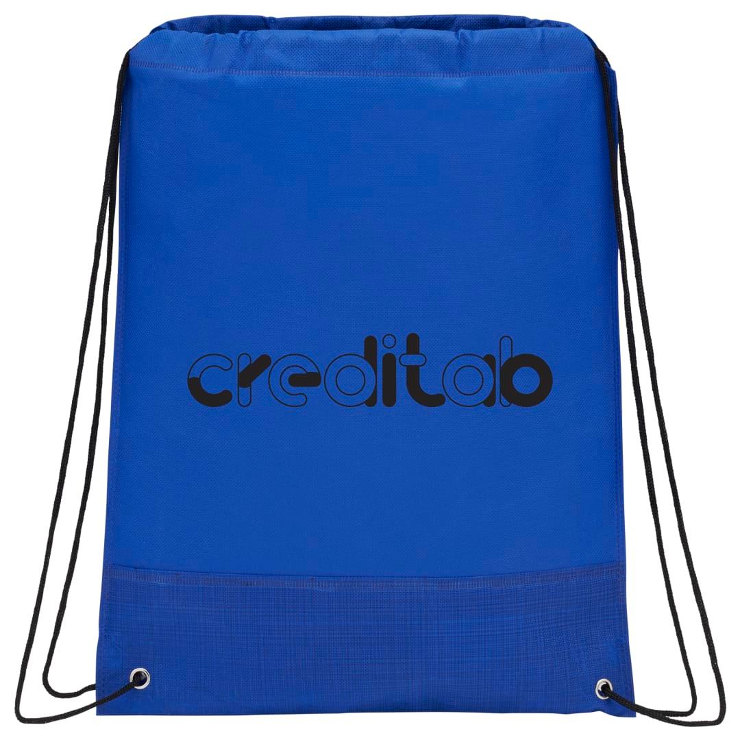 Crossweave heat sealed drawstring bag Black miniatura 8
