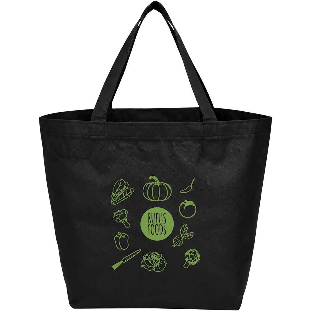 Yaya 100% recycled budget non woven shopper tote Black miniatura 4