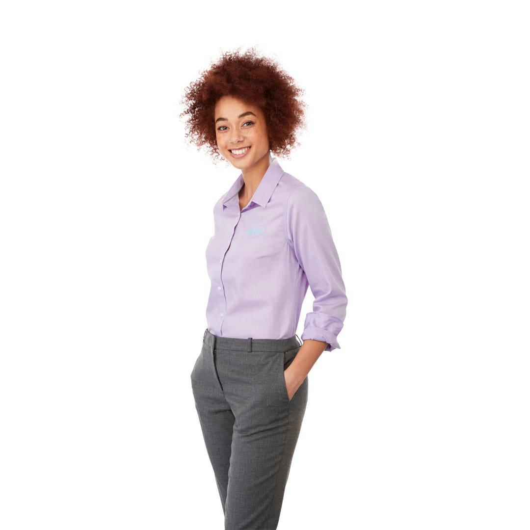 Womens pierce long sleeve shirt White miniatura 9
