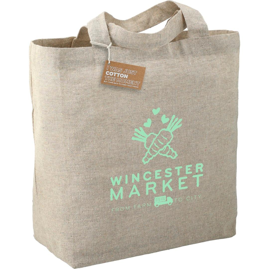 Recycled 5oz cotton twill grocery tote Blue miniatura 20
