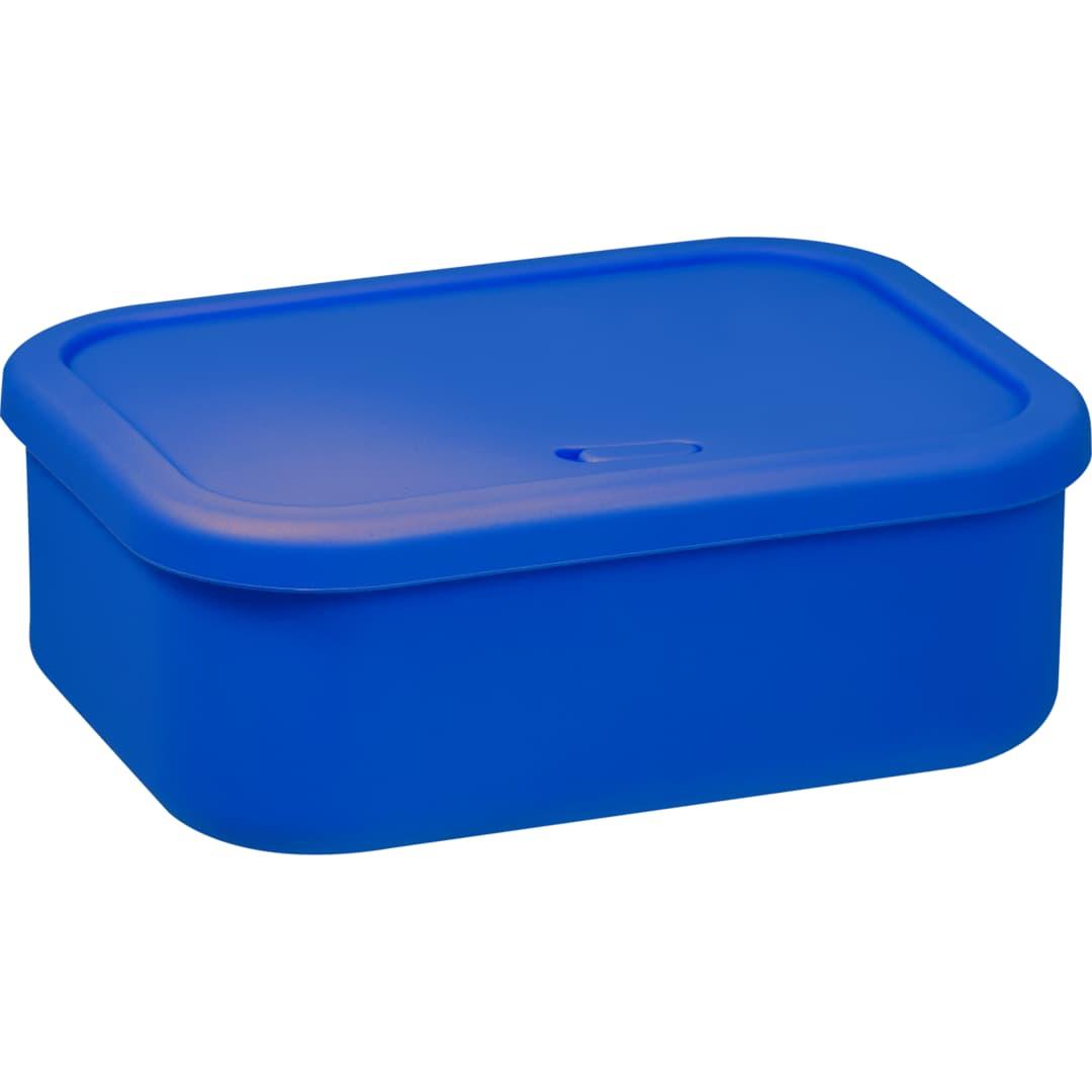 Silicone food storage box with air valve 44oz Several Colors front