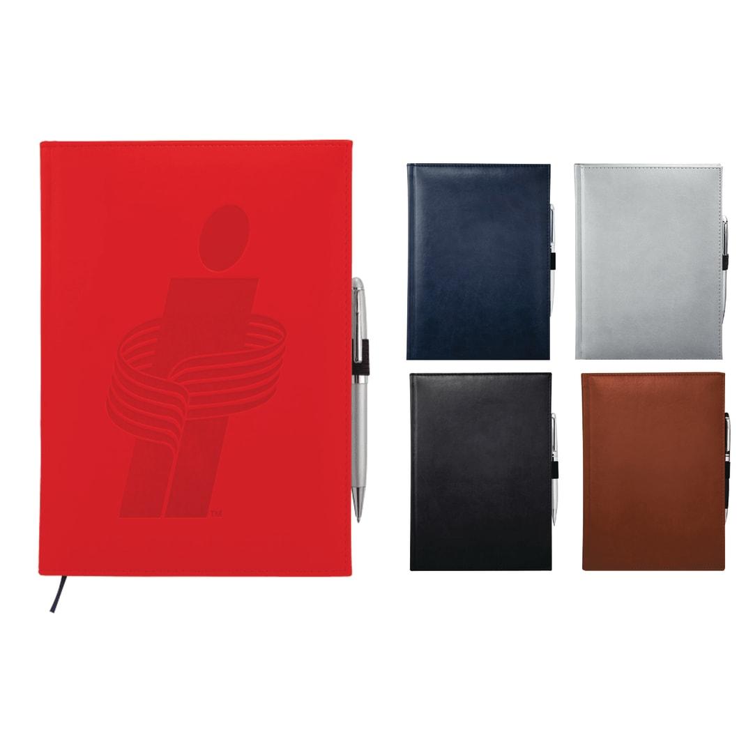 Fsc® mix 7 x 10 pedova™ large bound journal Black front