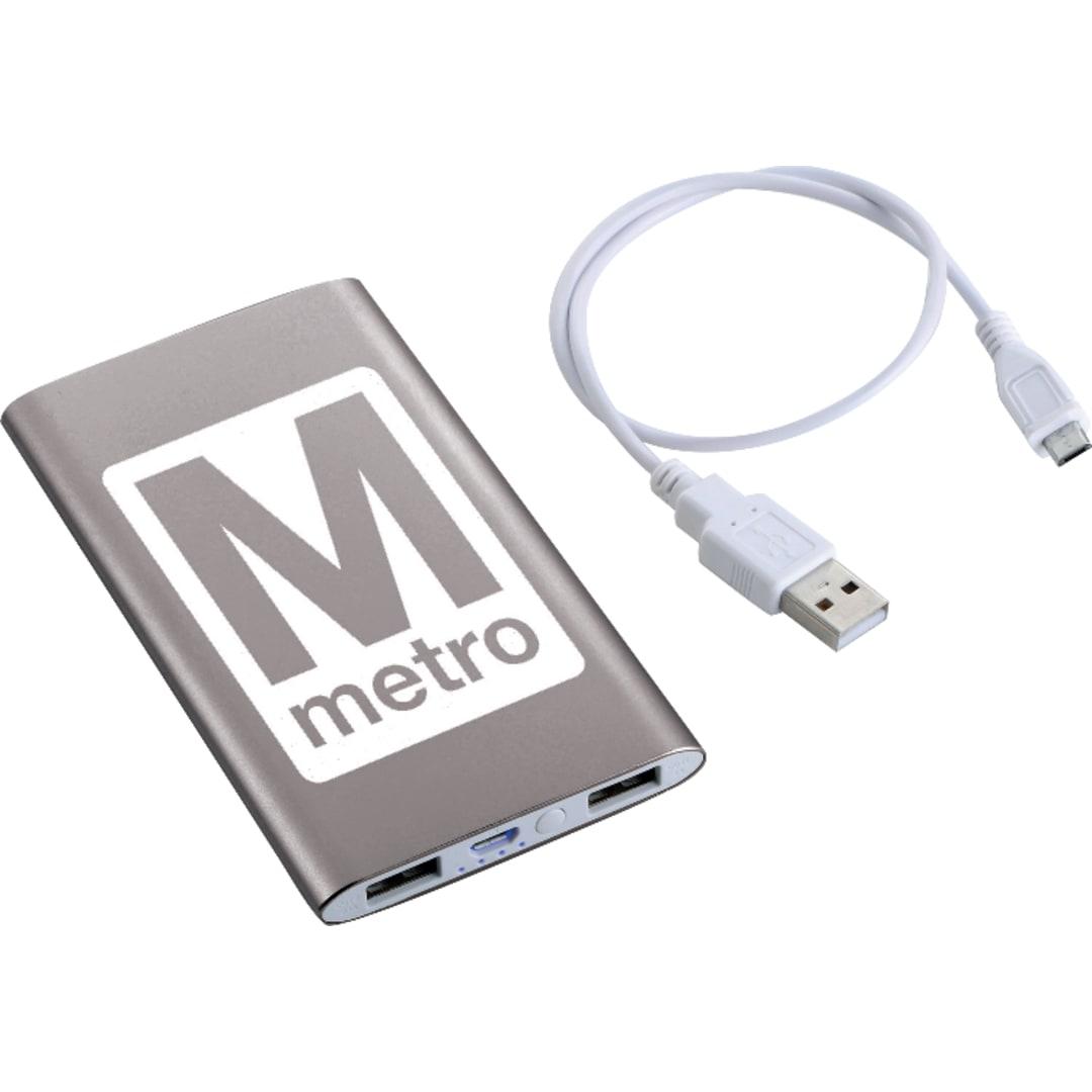 Sleek aluminum 4000 mah power bank Grey miniatura 5