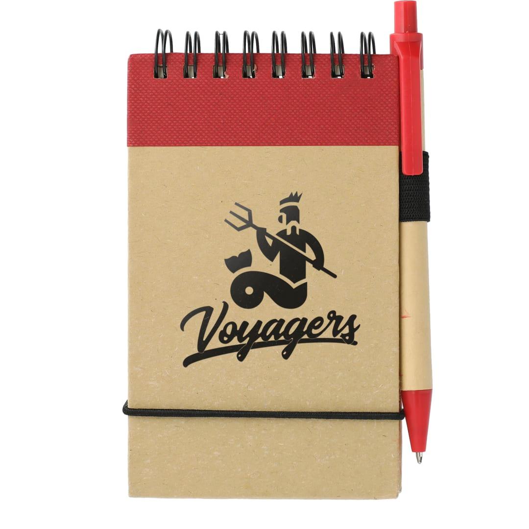 Fsc® mix 5 x 3 recycled jotter with pen Natural miniatura 30