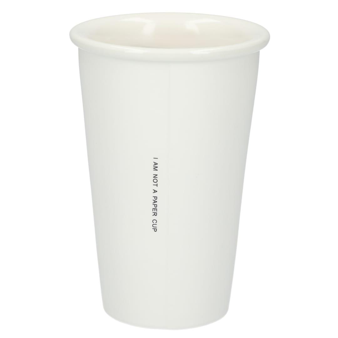 Im not a paper cup 10oz ceramic tumbler Black miniatura 19