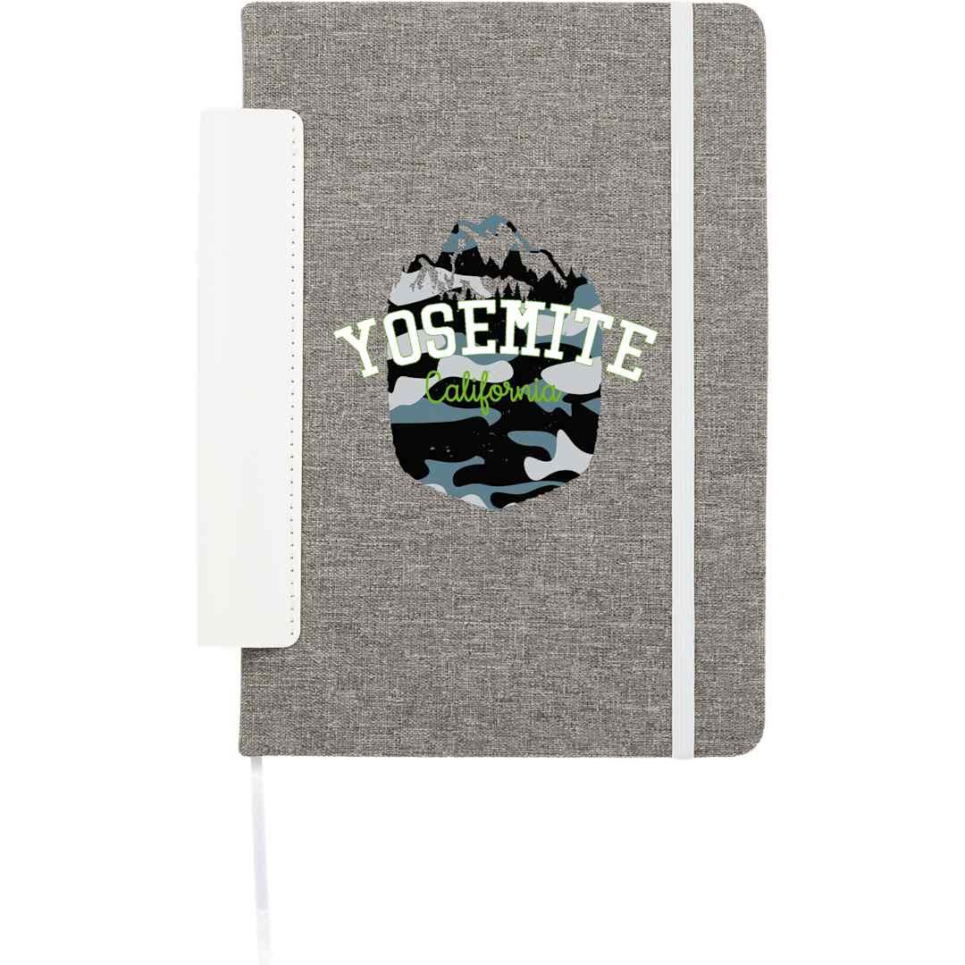 5.5 X 8.5 fsc® recycled viper rpet bound noteboo Black miniatura 15