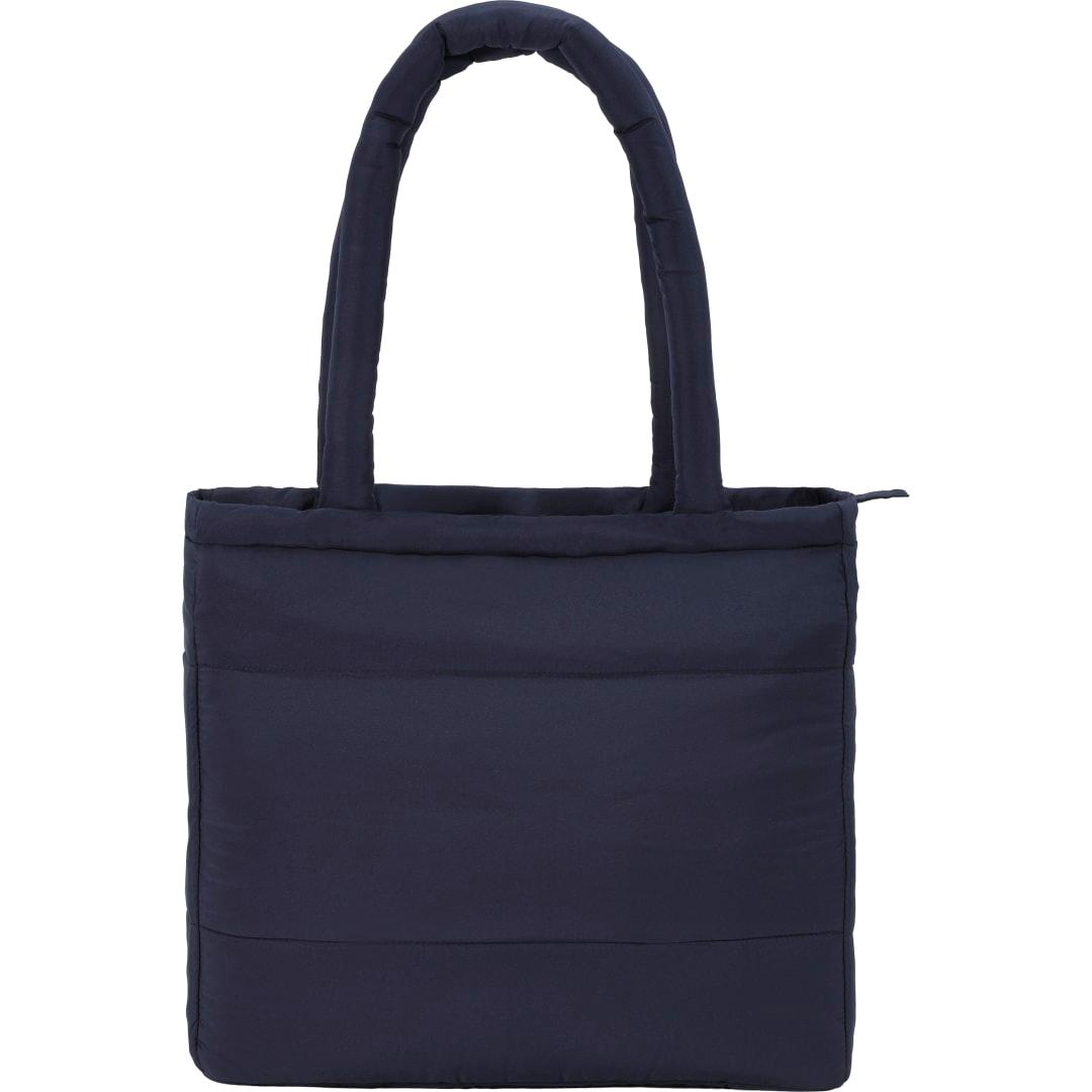 Puffer recycled 15 laptop tote Brown miniatura 14