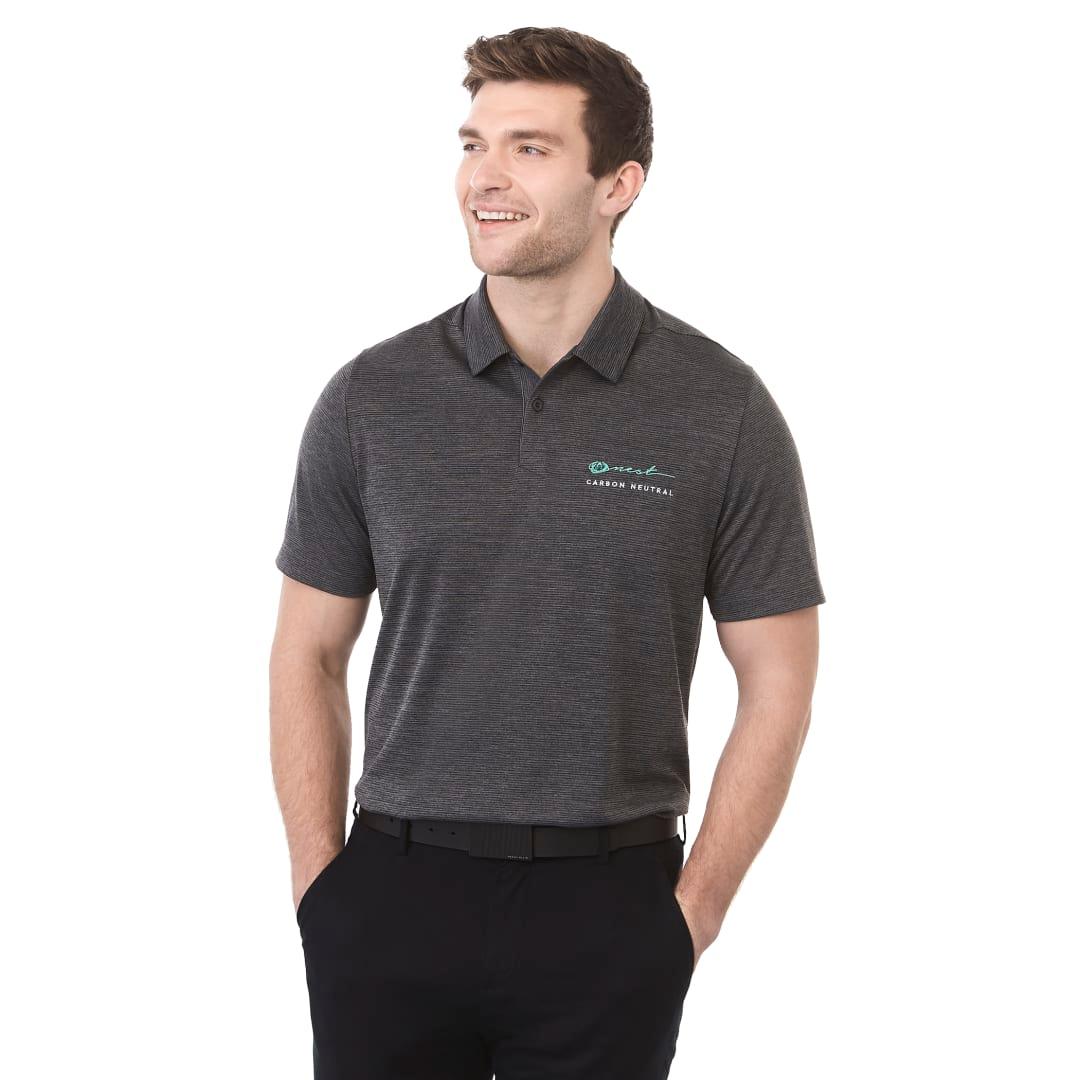 Mens dege eco ss polo Blue miniatura 27