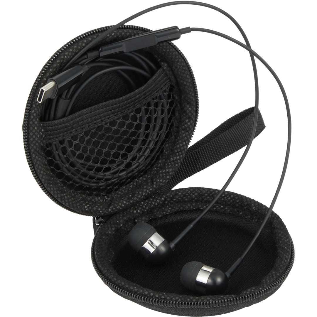 Zipsound usb-c wired earbuds with microphone Black thumbnail 7