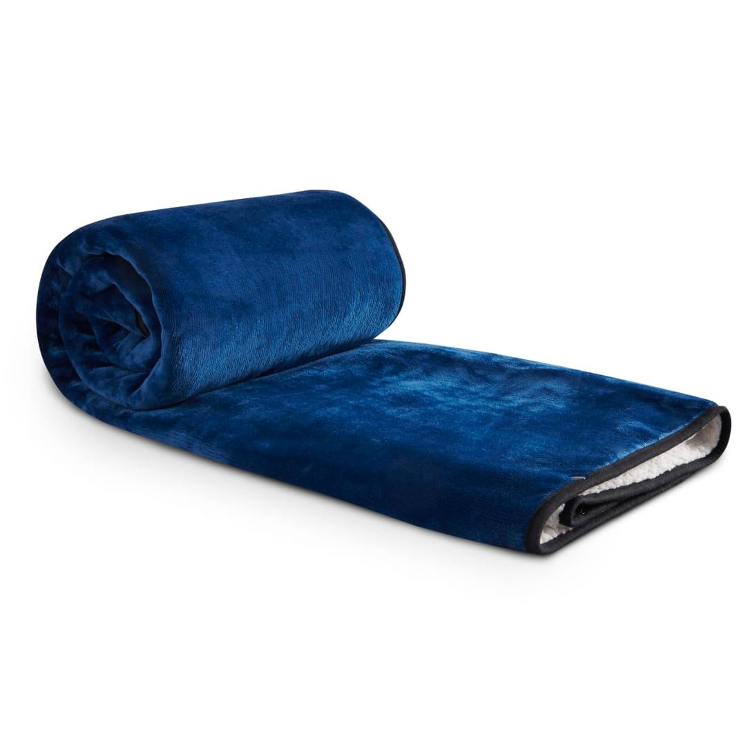 Oversized wearable wfh cozy fleece sherpa blanket Black miniatura 14
