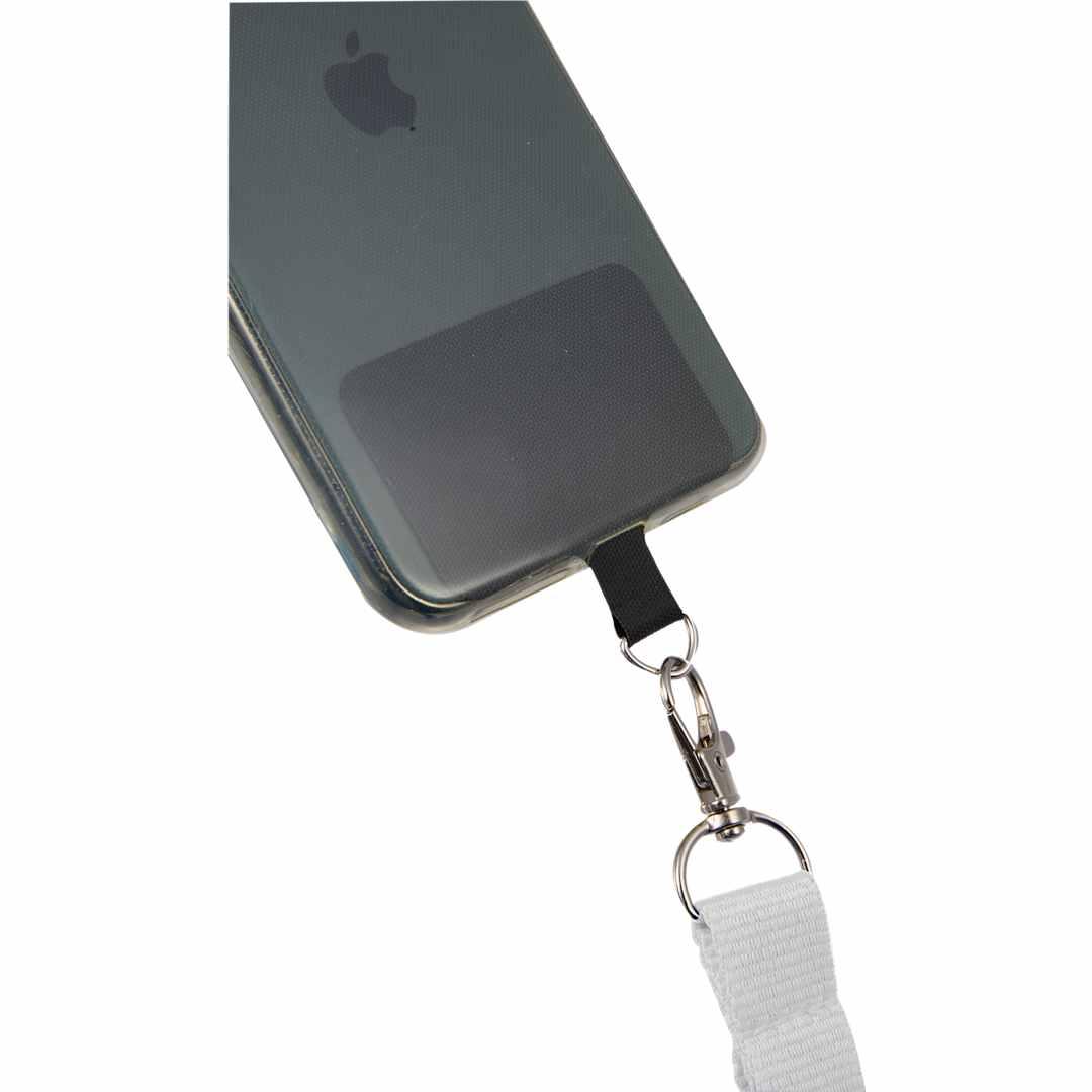 Adjustable recycled phone lanyard Black miniatura 25