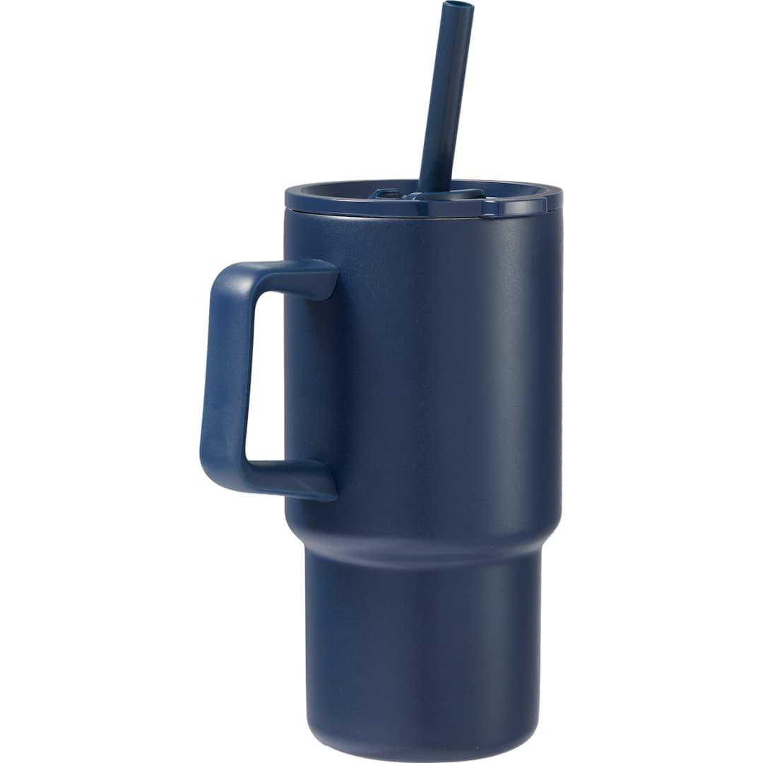 Summit 18oz recycled vacuum insulated mug w/ straw Black miniatura 17