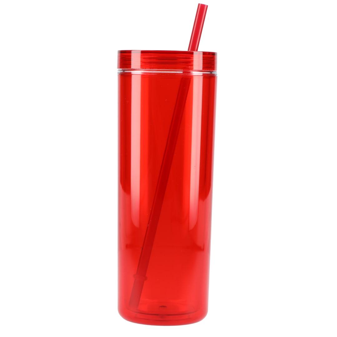 Chroma recycled acrylic straw tumbler 16oz Black miniatura 28