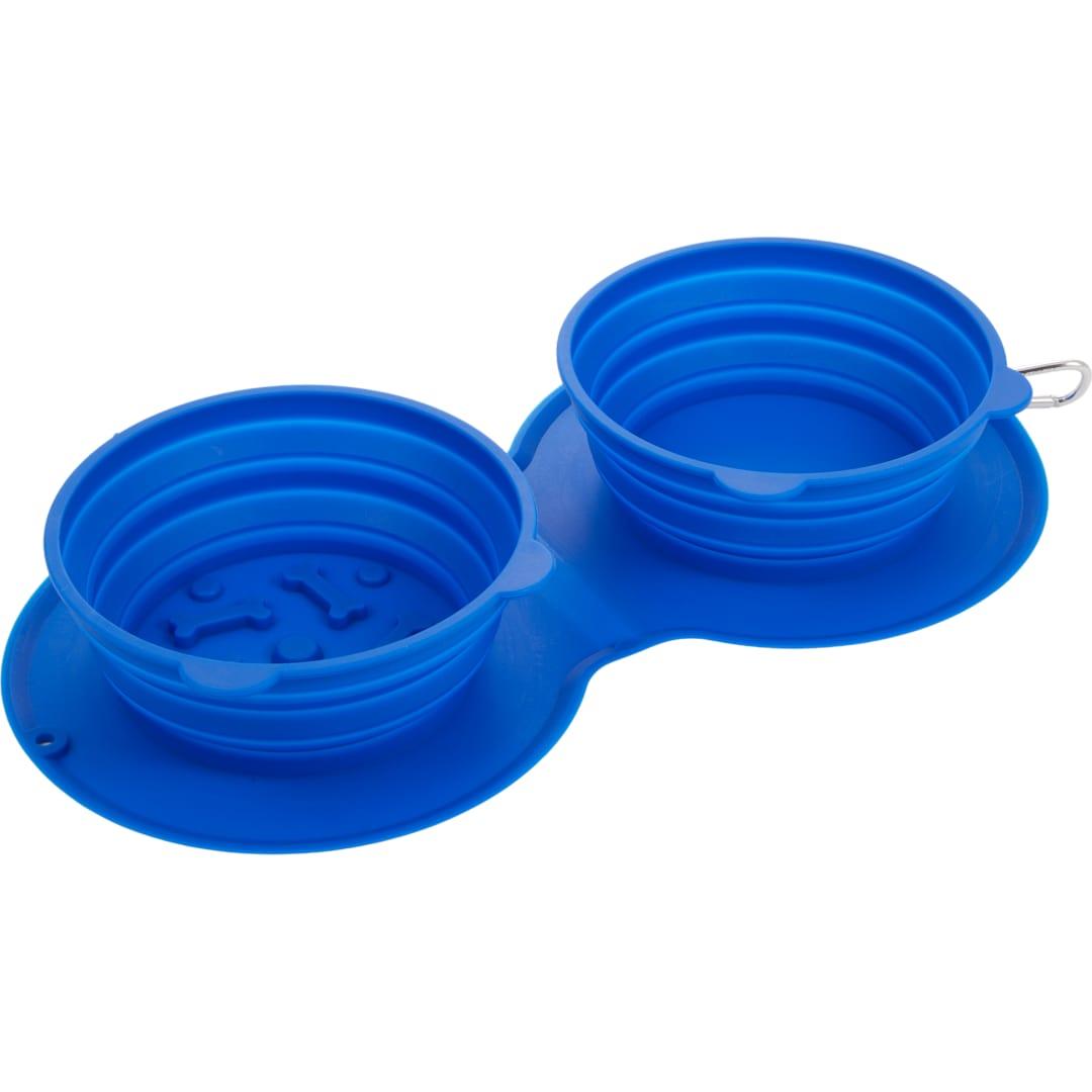 Chowtime dual collapsible slow feeder Black miniatura 13