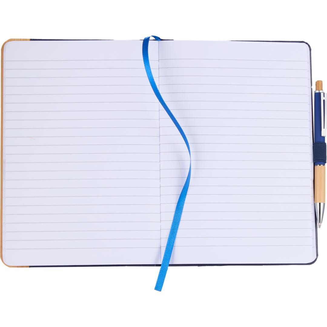 5.5 X 8.5 fsc® recycled bamboo fiber pu journal Black miniatura 6
