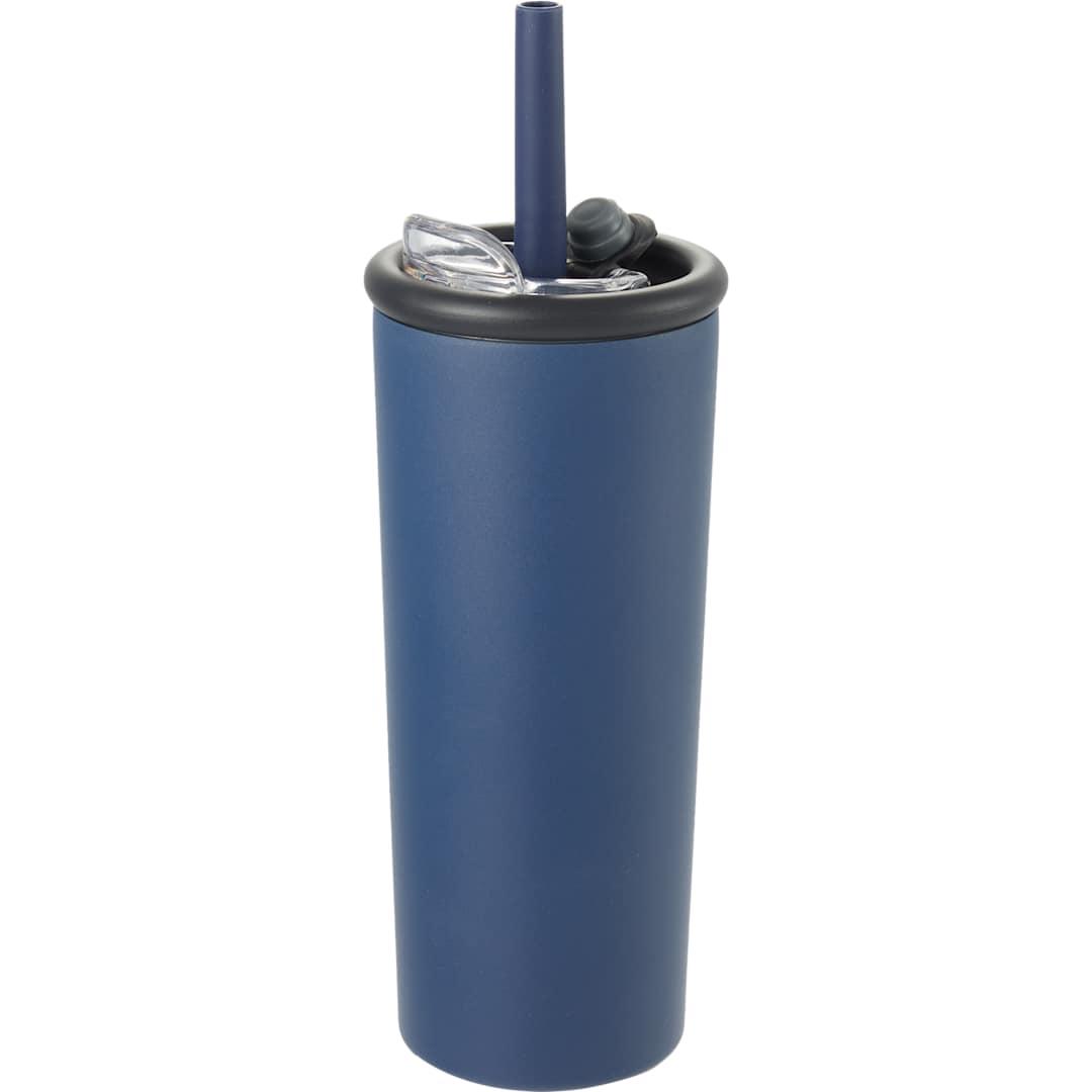 Kyser recycled vacuum tumbler w/ straw 20oz Black miniatura 20
