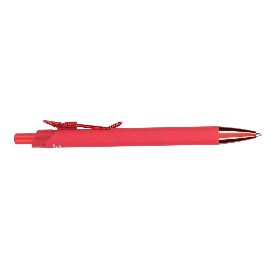 Metallic recycled aluminum soft touch gel pen Black miniatura 16