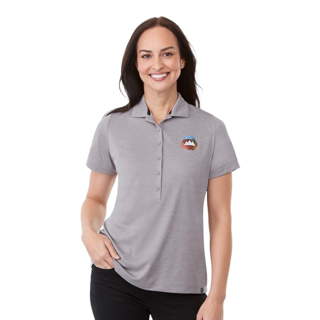 Womens dege eco ss polo Blue miniatura 15