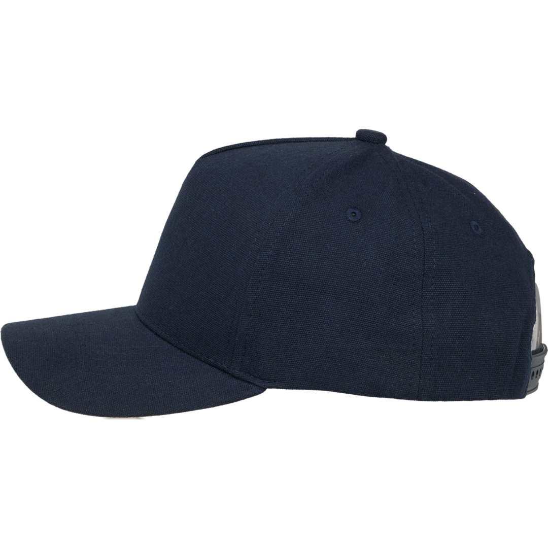 Recycled cotton canvas 5 panel ballcap - unisex Navy Blue miniatura 8