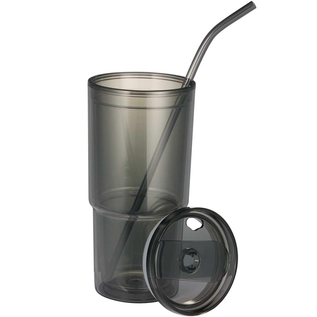 Mia recycled acrylic tumbler 24oz Clear miniatura 12