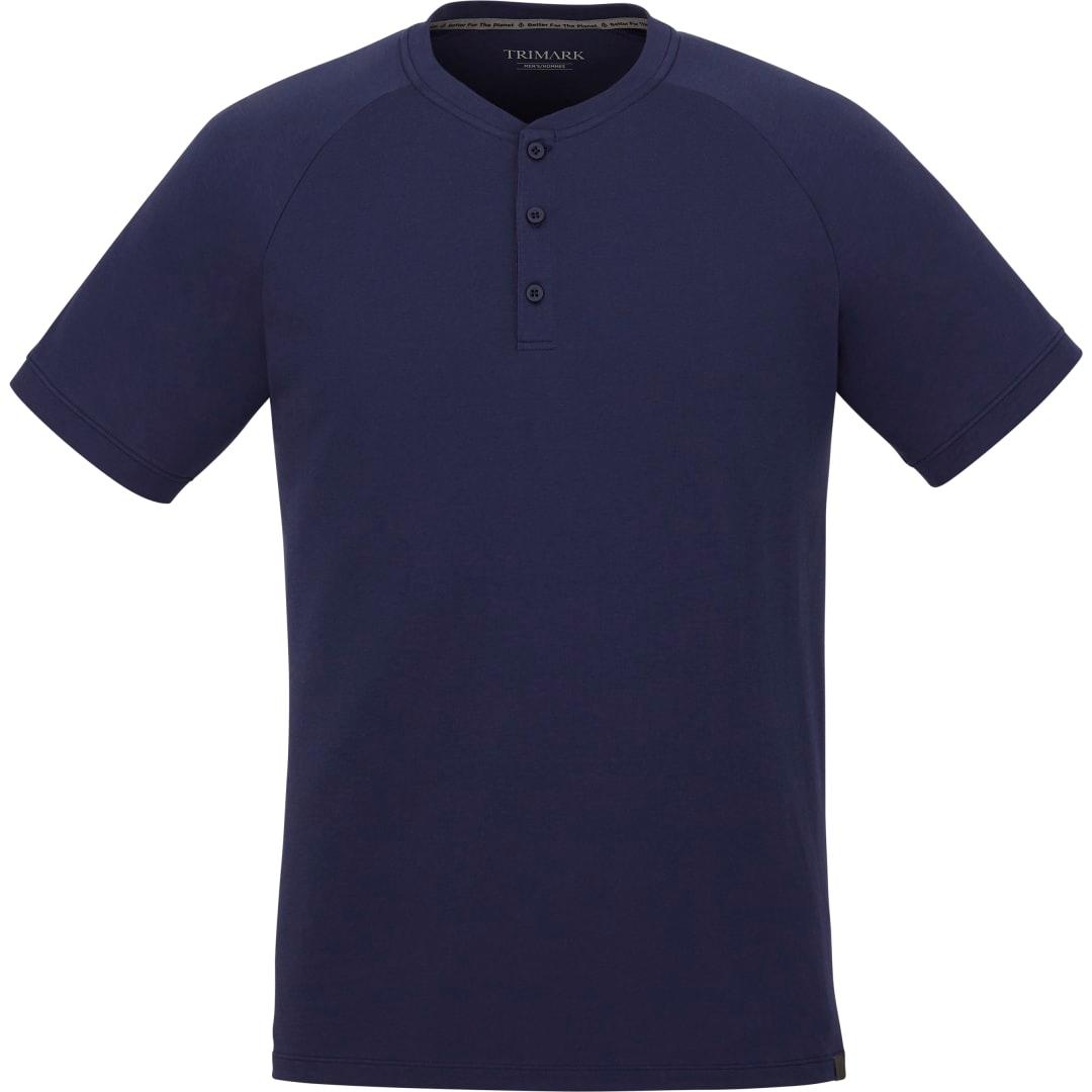 Mens somoto eco short sleeve henley Navy Blue miniatura 4