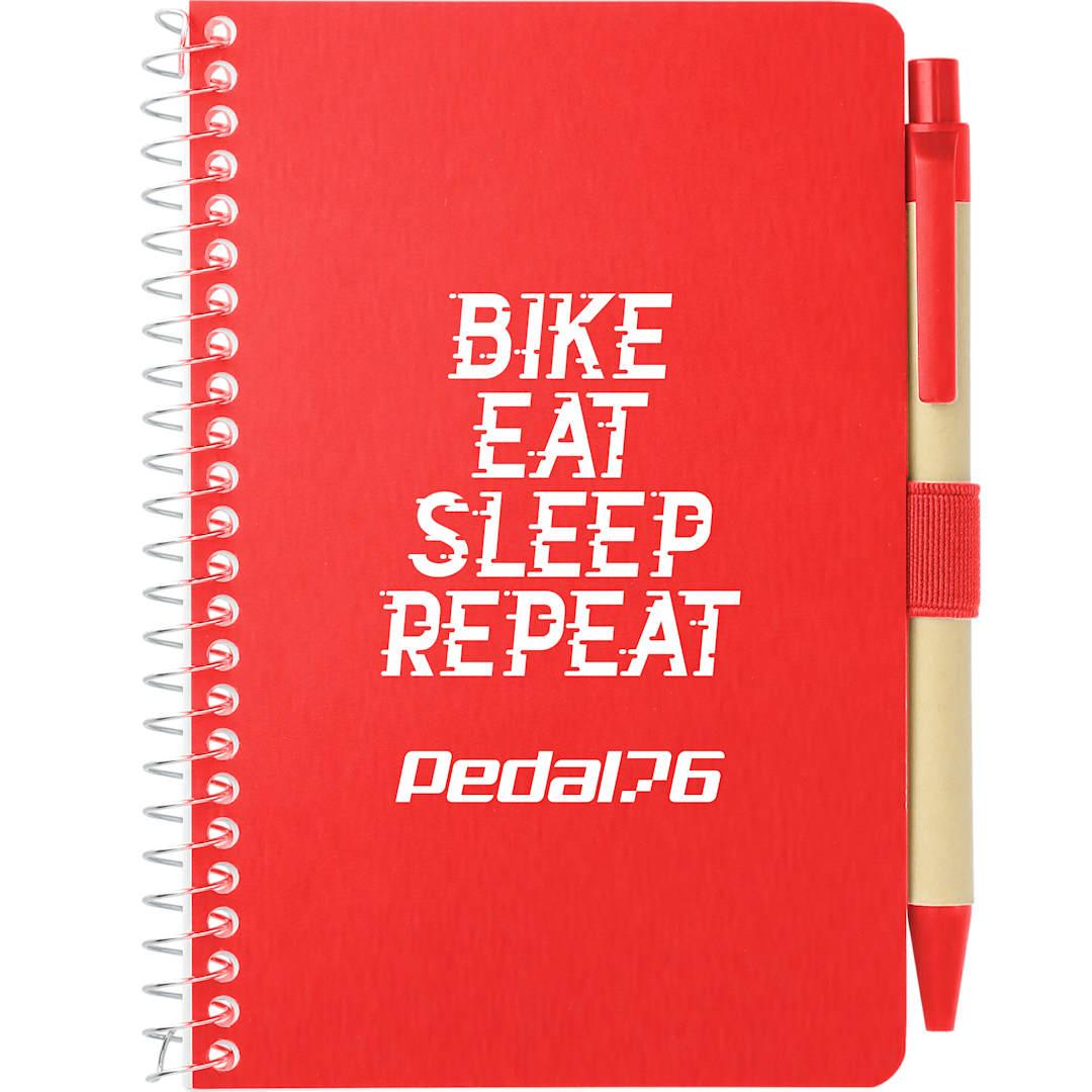 Fsc® mix 4 x 6 pocket spiral notebook with pen Black miniatura 28