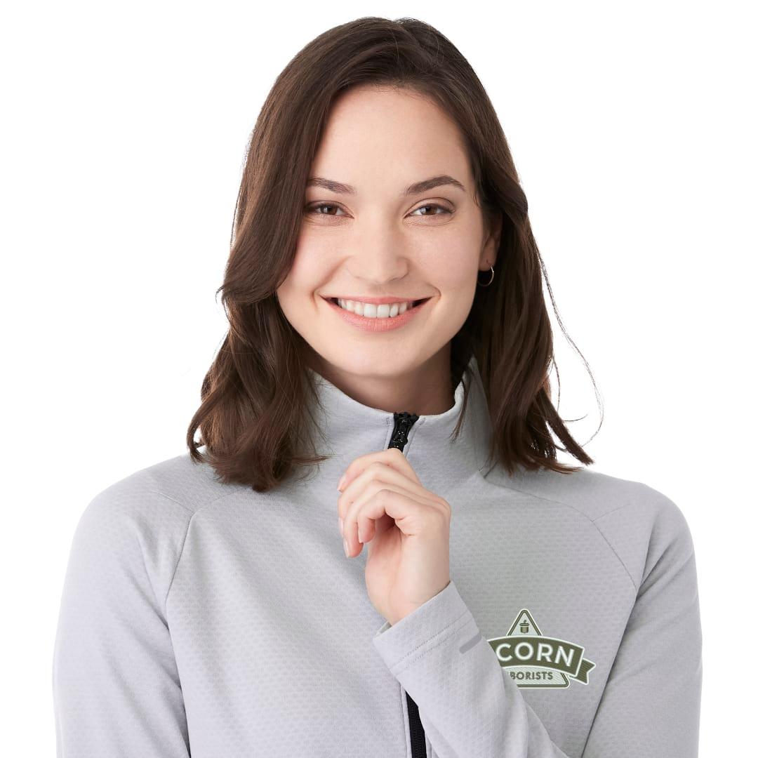 Womens asgard eco knit half zip Silver miniatura 12