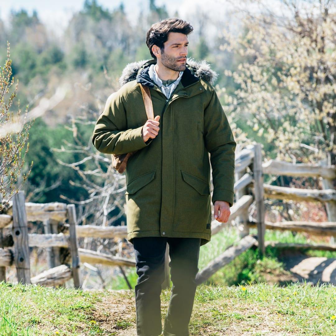 Mens bridgewater roots73 insulated jacket Dark Green miniatura 3